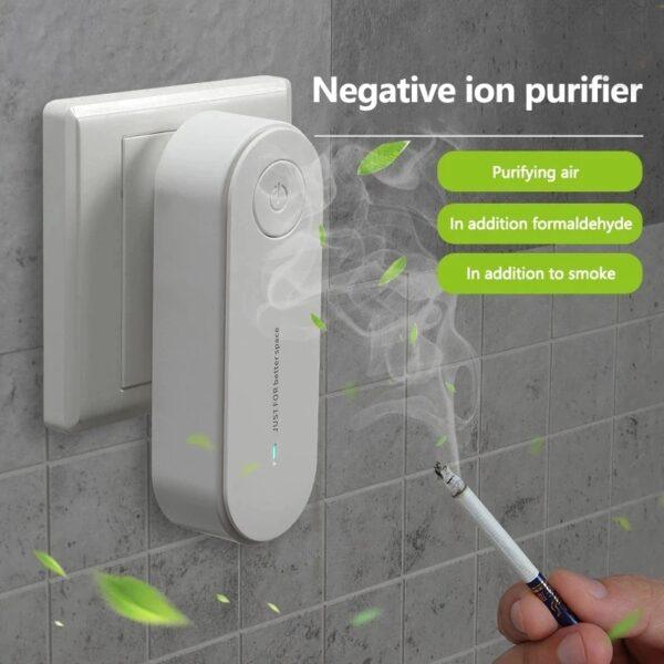 Mini purificatore d'aria portatile Purificazione dell'aria anione Deodorante per ambienti Ionizzatore Detergente per la polvere Rimozione del fumo di sigaretta Deodorante per WC - Image 6