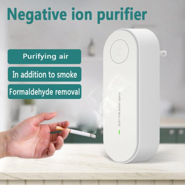 Mini purificatore d'aria portatile Purificazione dell'aria anione Deodorante per ambienti Ionizzatore Detergente per la polvere Rimozione del fumo di sigaretta Deodorante per WC