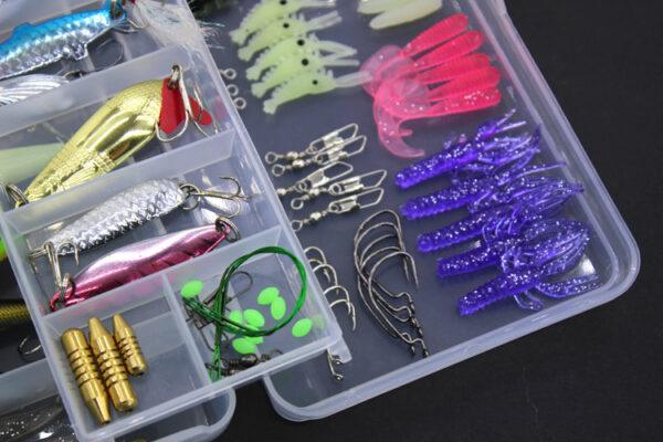 Set di esche morbide con paillettes per attrezzatura da pesca - Image 5