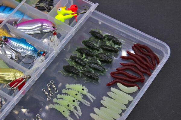 Set di esche morbide con paillettes per attrezzatura da pesca - Image 3