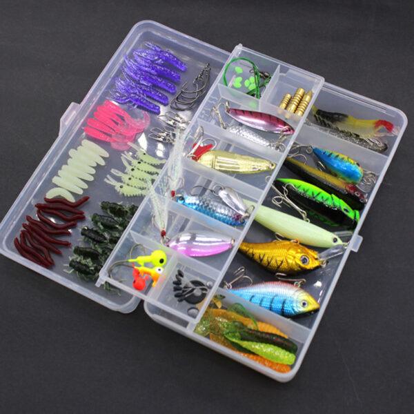 Set di esche morbide con paillettes per attrezzatura da pesca - Image 4