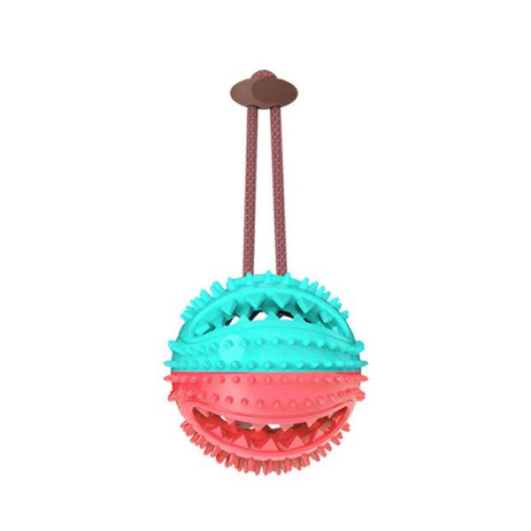 Giocattoli per cani Aspirazione in silicone Tug Interactive Dog Ball Toy per animali domestici Chew Bite Tooth Cleaning Toothbrush Feeding Pet Supplies - Image 5