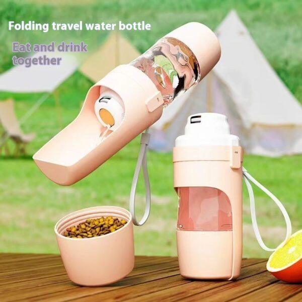 Bottiglia d'acqua per cani da viaggio 2 in 1 Distributore d'acqua per animali domestici Alimentatore per bere Alimentatore per cani da viaggio Alimentatore d'acqua per animali domestici Tazza portatile all'aperto Prodotti per animali domestici - Image 3