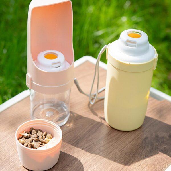 Bottiglia d'acqua per cani da viaggio 2 in 1 Distributore d'acqua per animali domestici Alimentatore per bere Alimentatore per cani da viaggio Alimentatore d'acqua per animali domestici Tazza portatile all'aperto Prodotti per animali domestici - Image 9