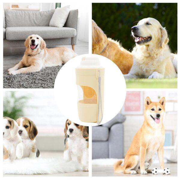 Bottiglia d'acqua per cani da viaggio 2 in 1 Distributore d'acqua per animali domestici Alimentatore per bere Alimentatore per cani da viaggio Alimentatore d'acqua per animali domestici Tazza portatile all'aperto Prodotti per animali domestici - Image 10